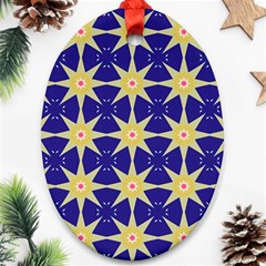 Seamless Pattern Background Oval Ornament (Two Sides)