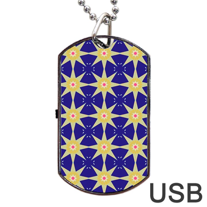 Seamless Pattern Background Dog Tag USB Flash (One Side)