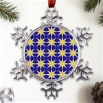 Seamless Pattern Background Metal Large Snowflake Ornament Front