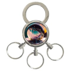 Crystal Ball Glass Sphere Lens Ball 3-ring Key Chain by Vaneshop