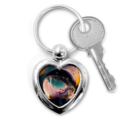 Crystal Ball Glass Sphere Lens Ball Key Chain (heart) by Vaneshop