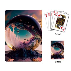 Crystal Ball Glass Sphere Lens Ball Playing Cards Single Design (rectangle) by Vaneshop