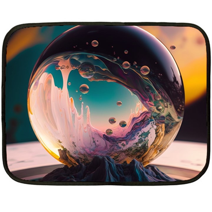 Crystal Ball Glass Sphere Lens Ball Fleece Blanket (Mini)