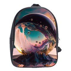 Crystal Ball Glass Sphere Lens Ball School Bag (large) by Vaneshop