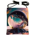 Crystal Ball Glass Sphere Lens Ball Shoulder Sling Bag Front