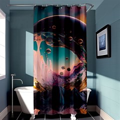 Crystal Ball Glass Sphere Lens Ball Shower Curtain 36  X 72  (stall)  by Vaneshop