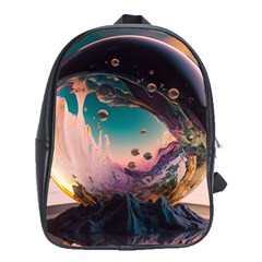 Crystal Ball Glass Sphere Lens Ball School Bag (xl) by Vaneshop