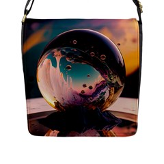 Crystal Ball Glass Sphere Lens Ball Flap Closure Messenger Bag (l) by Vaneshop