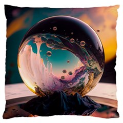 Crystal Ball Glass Sphere Lens Ball Large Premium Plush Fleece Cushion Case (one Side) by Vaneshop