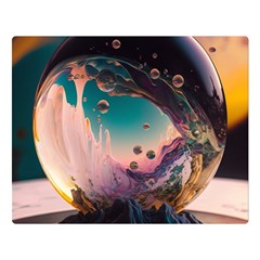 Crystal Ball Glass Sphere Lens Ball Two Sides Premium Plush Fleece Blanket (large) by Vaneshop