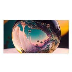 Crystal Ball Glass Sphere Lens Ball Satin Shawl 45  X 80  by Vaneshop