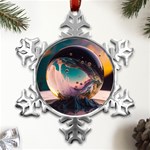 Crystal Ball Glass Sphere Lens Ball Metal Small Snowflake Ornament Front