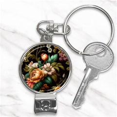 Floral Flower Blossom Bloom Flora Nail Clippers Key Chain by Vaneshop