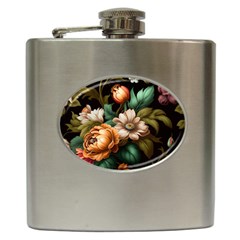 Floral Flower Blossom Bloom Flora Hip Flask (6 Oz) by Vaneshop