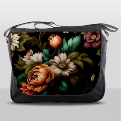 Floral Flower Blossom Bloom Flora Messenger Bag by Vaneshop