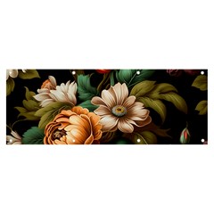 Floral Flower Blossom Bloom Flora Banner And Sign 8  X 3  by Vaneshop