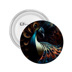 Colorful Peacock Bird Feathers 2 25  Buttons by Vaneshop