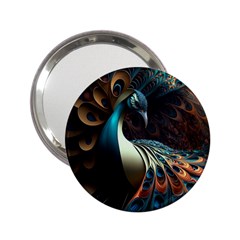 Colorful Peacock Bird Feathers 2 25  Handbag Mirrors by Vaneshop