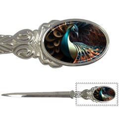 Colorful Peacock Bird Feathers Letter Opener by Vaneshop