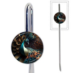 Colorful Peacock Bird Feathers Book Mark by Vaneshop