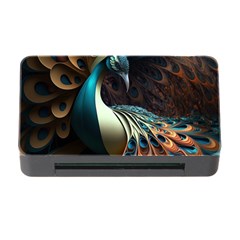 Colorful Peacock Bird Feathers Memory Card Reader With Cf by Vaneshop