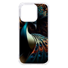 Colorful Peacock Bird Feathers Iphone 14 Pro Tpu Uv Print Case