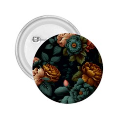 Floral Flower Blossom Turquoise 2 25  Buttons by Vaneshop