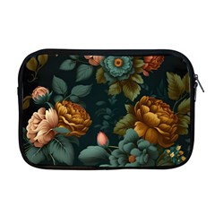 Floral Flower Blossom Turquoise Apple Macbook Pro 17  Zipper Case by Vaneshop