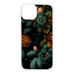 Floral Flower Blossom Turquoise Iphone 13 Tpu Uv Print Case