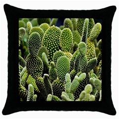 Cactus Flora Flower Nature Floral Throw Pillow Case (black) by Vaneshop