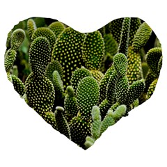 Cactus Flora Flower Nature Floral Large 19  Premium Heart Shape Cushions by Vaneshop