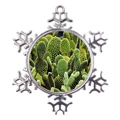 Cactus Flora Flower Nature Floral Metal Large Snowflake Ornament