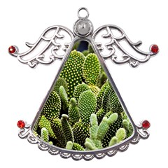 Cactus Flora Flower Nature Floral Metal Angel With Crystal Ornament by Vaneshop