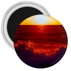 Sea Beach Sunset Sunrise Twilight 3  Magnets