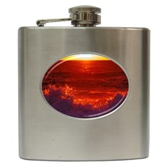 Sea Beach Sunset Sunrise Twilight Hip Flask (6 Oz) by Vaneshop