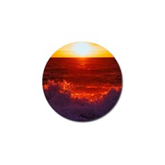 Sea Beach Sunset Sunrise Twilight Golf Ball Marker by Vaneshop