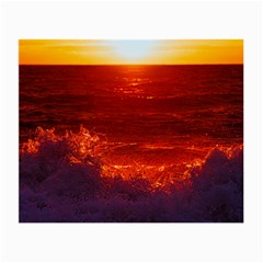 Sea Beach Sunset Sunrise Twilight Small Glasses Cloth by Vaneshop