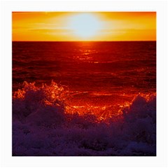 Sea Beach Sunset Sunrise Twilight Medium Glasses Cloth (2 Sides) by Vaneshop