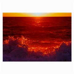 Sea Beach Sunset Sunrise Twilight Large Glasses Cloth (2 Sides) by Vaneshop