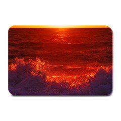 Sea Beach Sunset Sunrise Twilight Plate Mats by Vaneshop