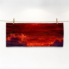 Sea Beach Sunset Sunrise Twilight Hand Towel by Vaneshop