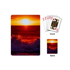 Sea Beach Sunset Sunrise Twilight Playing Cards Single Design (mini)