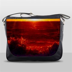 Sea Beach Sunset Sunrise Twilight Messenger Bag by Vaneshop