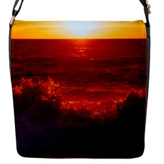 Sea Beach Sunset Sunrise Twilight Flap Closure Messenger Bag (s) by Vaneshop