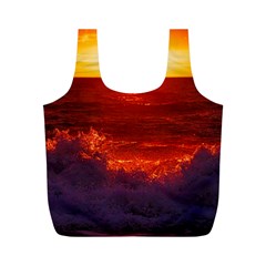 Sea Beach Sunset Sunrise Twilight Full Print Recycle Bag (m) by Vaneshop