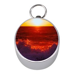 Sea Beach Sunset Sunrise Twilight Mini Silver Compasses by Vaneshop