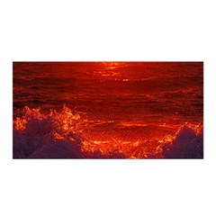 Sea Beach Sunset Sunrise Twilight Satin Wrap 35  X 70  by Vaneshop