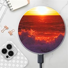 Sea Beach Sunset Sunrise Twilight Wireless Fast Charger(white) by Vaneshop