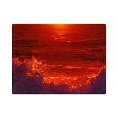 Sea Beach Sunset Sunrise Twilight Premium Plush Fleece Blanket (mini) by Vaneshop