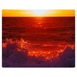 Sea Beach Sunset Sunrise Twilight Premium Plush Fleece Blanket (Medium) 60 x50  Blanket Front